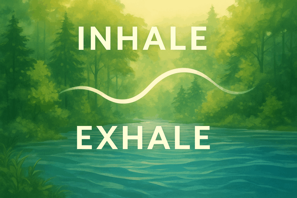 Inhale Exhale breathwork for anxiety relief in nature